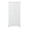 Tall Storage Cabinet With Three Drawers For Bathroom Office, White White Mdf