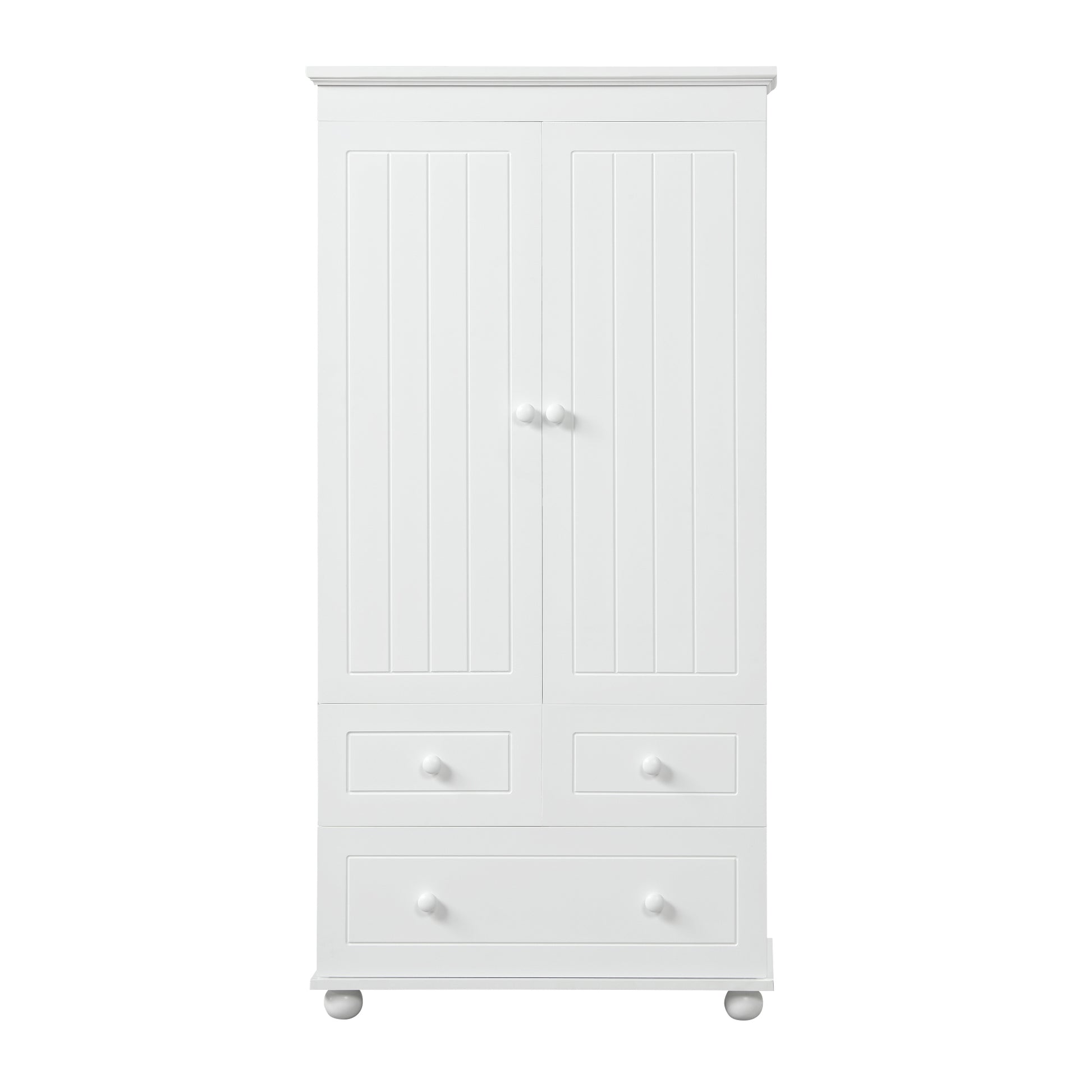 Tall Storage Cabinet With Three Drawers For Bathroom Office, White White Mdf