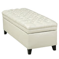 Juliana Storage Ottoman Ivory Pu