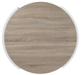 Oak And White High Gloss 1 Drawer Coffee Table Oak Primary Living Space Round Mdf Sled