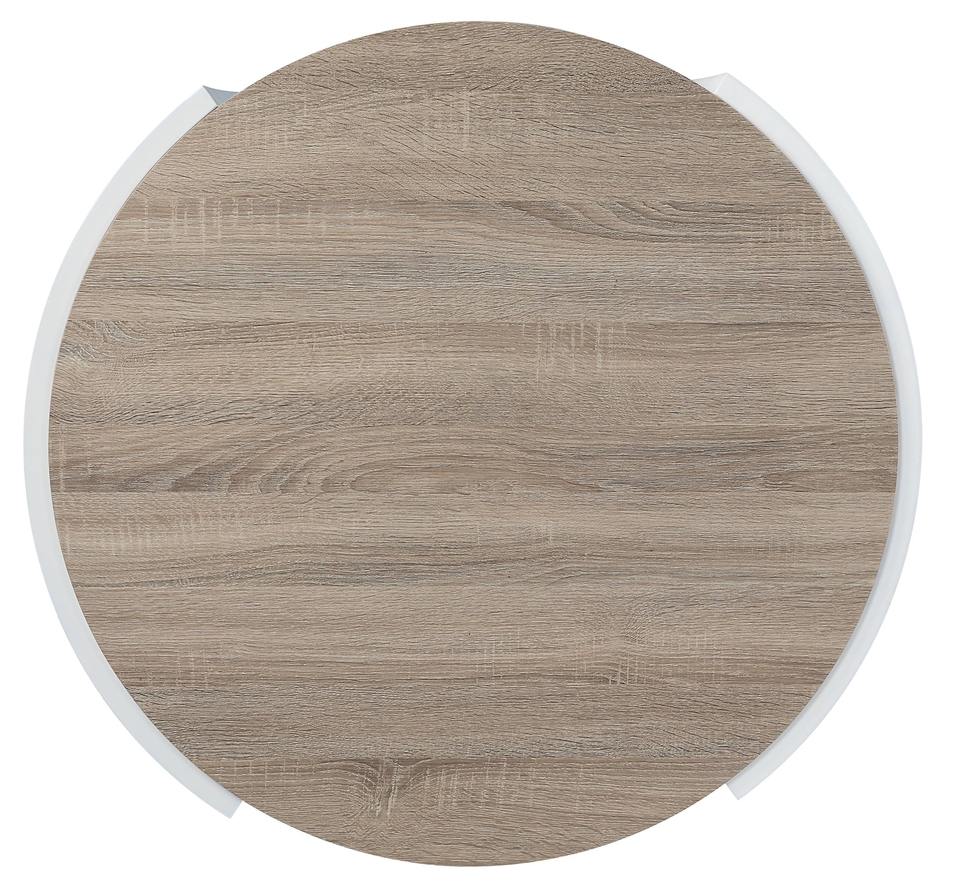 Oak And White High Gloss 1 Drawer Coffee Table Oak Primary Living Space Round Mdf Sled