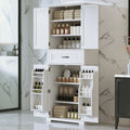 Bathroom Storage Cabinet With Multi Functional Storage Space, Drawer With Slide Rails, Adjustable Shelf, White White Mdf