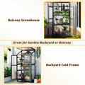 62Inch Height Wood Large Greenhouse Balcony Portable Cold Frame With Wheels And Adjustable Shelves For Outdoor Indoor Use, Forest Green Green Casual Wood Solid Wood