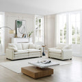 Modern Living Room Sofa Two Pieces Set, Suitable For Living Room And Small Apartment2 Pieces Sofa Set Consists Of A Single Seat Sofa And A 2 Seater Sofas, Beige Corduroy Beige Corduroy 3 Seat