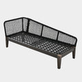 Modern 5 Person Outdoor Seating Group With Cushions Rope Waved Patio Sofa Set For Garden, Lawn, Poolside, L Shaped, Black Gray Yes Deep Seating Grey Black Weather Resistant Frame Water Resistant Cushion Garden & Outdoor Modern Sectional Seating Groups