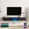 Floating Tv Stand Wall Mounted With 16 Color Leds,69