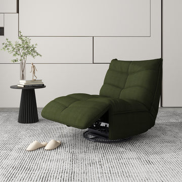 Rearden 35.5" Swivel Glider Manual Recliner Gaming Lounge Chair, Army Green 3D Tech Mesh Green Foam Fabric Mesh