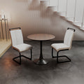 Walnut Circular Dining Table, 31.5 
