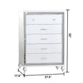 Sterling Mirror Framed Chest Made With Wood In White Color White Bedroom Contemporary,Modern Wood