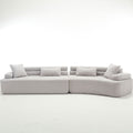 Unique Modeling Design,Upholstered Indoor Furniture,Foam Filled Sleeper Sofa Bed For Living Room,Bedroom,3 Colors Light Gray Primary Living Space Modern Foam Polyester 4 Seat