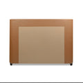 Brooklyn King Tufted Panel Bed Headboard And Footboard Set, Caramel Tan Brown Faux Leather Box Spring Required King Tan Brown Wood Foam Faux Leather Faux Leather