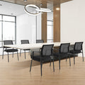 Mesh Back Stacking Arm Chairsupholstered Fabric Stacking Chairs, Sturdy Metal Stacking Chairs,Black, 2 Pack Black Abs