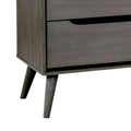 Splendiferously Modern Minimal Style Wooden Dresser, Gray Finish Gray Solid Wood