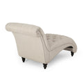 Chaise Lounge Beige Fabric 1 Seat