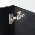 Video 21.6 Inch Modern Floating Bathroom Vanity With Ceramic Basin Perfect For Small Bathrooms, Right Side Storage Black Bathroom Ceramic Mdf