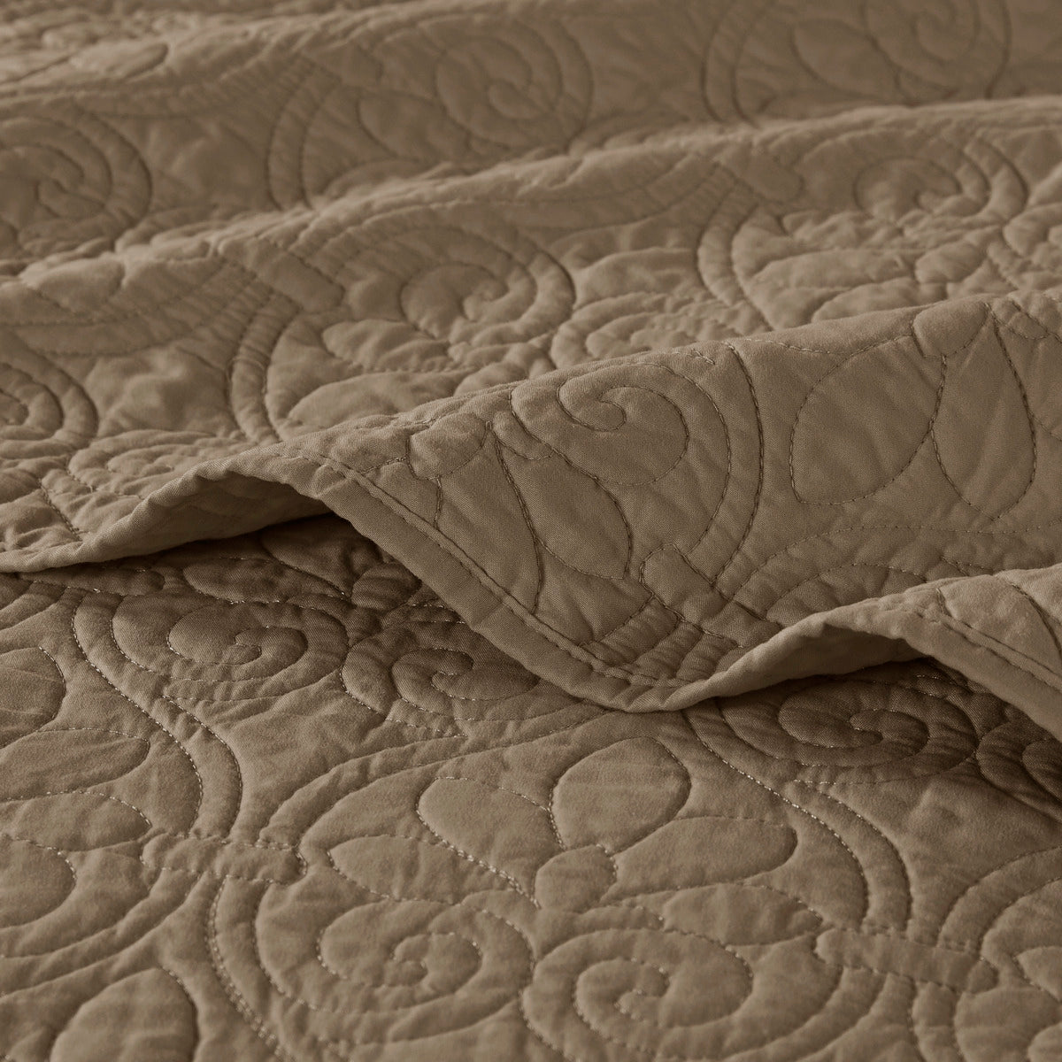 Reversible Quilt Set Mocha Full Queen Mocha Cotton