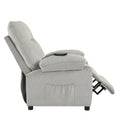 Recliner Chair With Message And Heater, Recliner Chair For Adult, Manual Control Message Chair Grey Steel