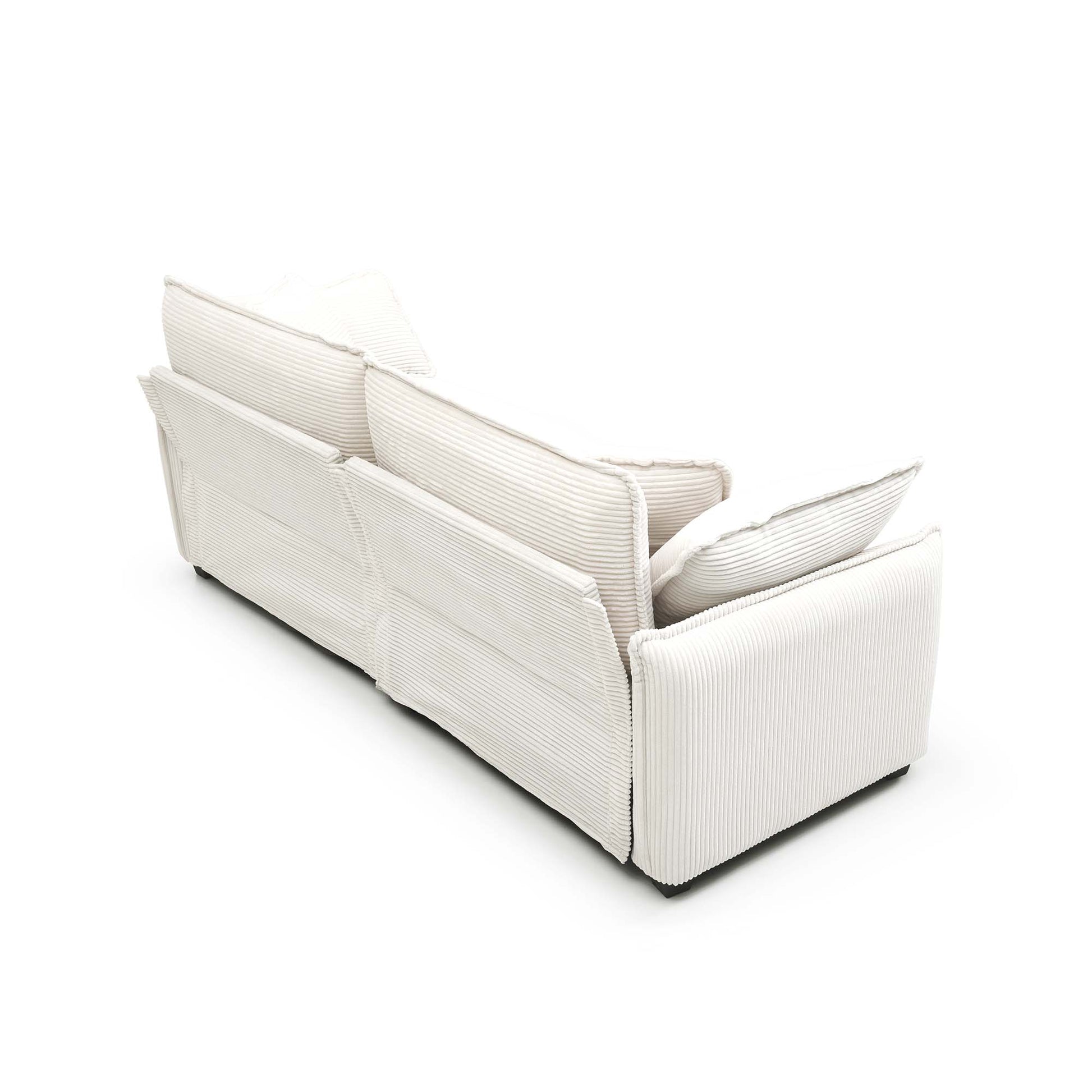 Modern Living Room Sofa Two Pieces Set, Suitable For Living Room And Small Apartment2 Pieces Sofa Set Consists Of A Single Seat Sofa And A 2 Seater Sofas, Beige Corduroy Beige Corduroy 3 Seat