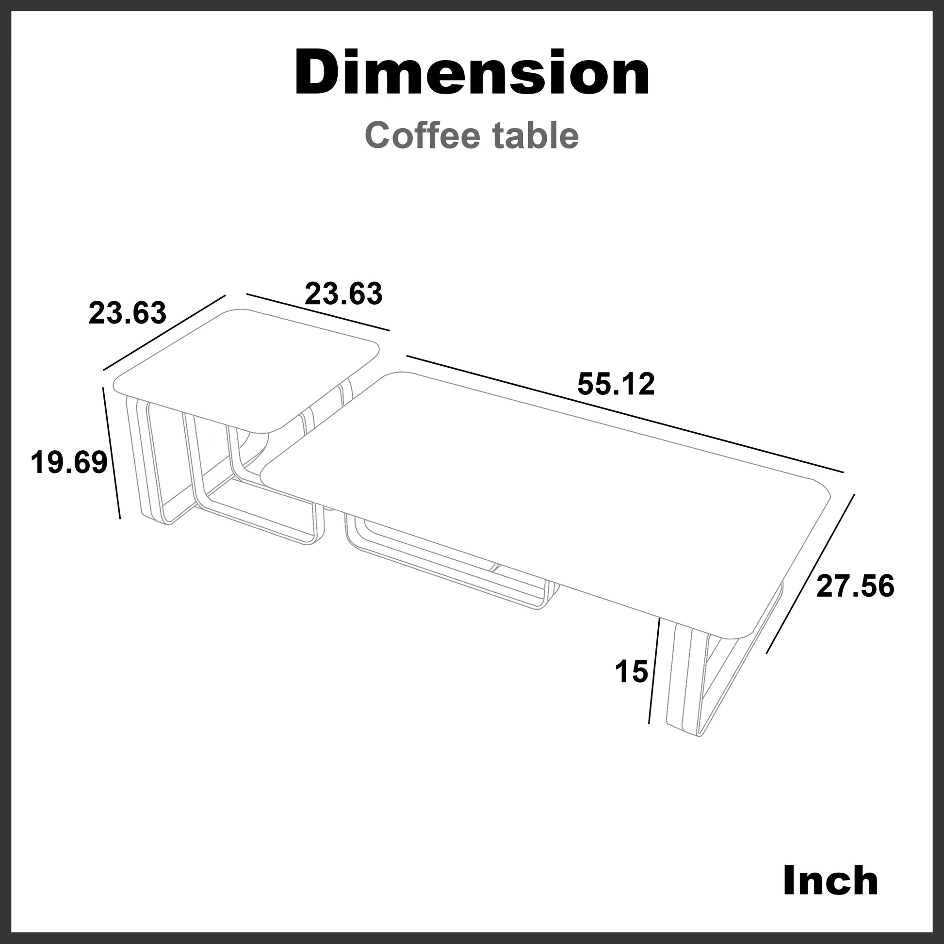 Rectangular Coffee Table With Sintered Stone Top, Silver Metal Frame, For Living Room Silver Modern Open Storage Rectangular Sintered Stone,Stainless Steel