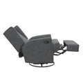 Hemingway Wingback Recliner In Dark Grey Dark Grey Fabric