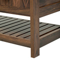 Hall Tree With 6 Hooks And Hinged Lid, Coat Hanger, Entryway Bench, Storage Bench, 3 In 1 Design, 69Inch, For Entrance, Hallway Brown Mdf