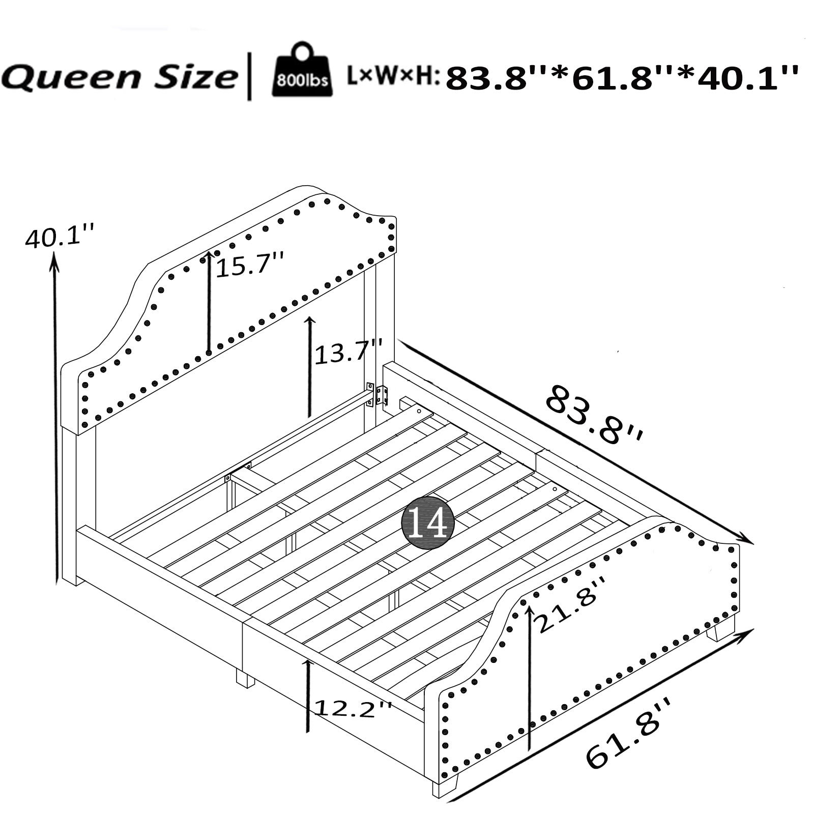 Upholstered Linen Queen Bed Frame, Platform Bed With Curved Shape Headboard And Footboard, Metal Frame With Wood Slat Support, Headboard Height Adjustable, No Box Spring Needed, Light Beige Box Spring Not Required Queen Light Beige Wood Bedroom Bed Frame