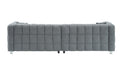 102 Inch Gray Teddy Velvet Sofa With Two Throw Pillows In Living Room Bedroom Apartment Sofa Supported By Hardware Feet Gray Polyester Blend 4 Seat