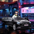 Aosom 12V Kids Electric Ride On Car, Audi E Tron, Battery Powered Toy With Parent Remote Control, Suspension System, Auxiliary Wheels, Led Lights, Music And Horn, Mp3 Player, Black Black Iron Plastic