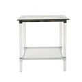 Square End Table Clear Glass Acrylic