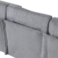 U Shaped Sponge Filled Cushion Combination Sofa, Suitable For Living Rooms, Studies, And Spacious Spaces Gray Polyester 4 Seat