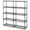 5 Shelf Wire Rack 2Pack Black Steel