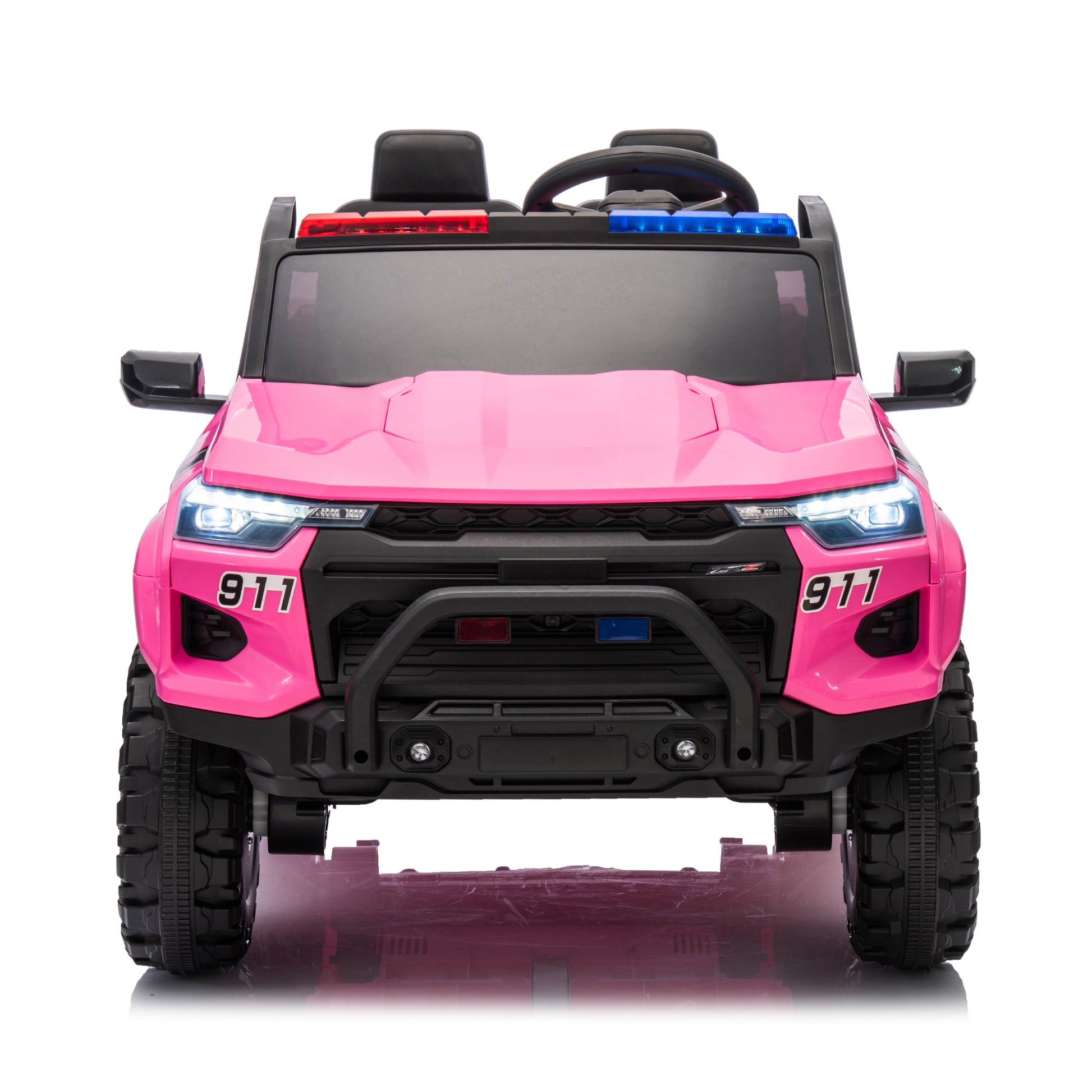 24V Two Seater Kids Ride On Electric Pickup,Kids Ride On Toy W Parents Remote Control,4Wd 800W Motors,Two Safety Belts,High Gate Safety Design,Top Warning Light, Speed 2.49 3.73Mph For Kids Aged 3 . Rose Red 50 99 Lbs Polypropylene