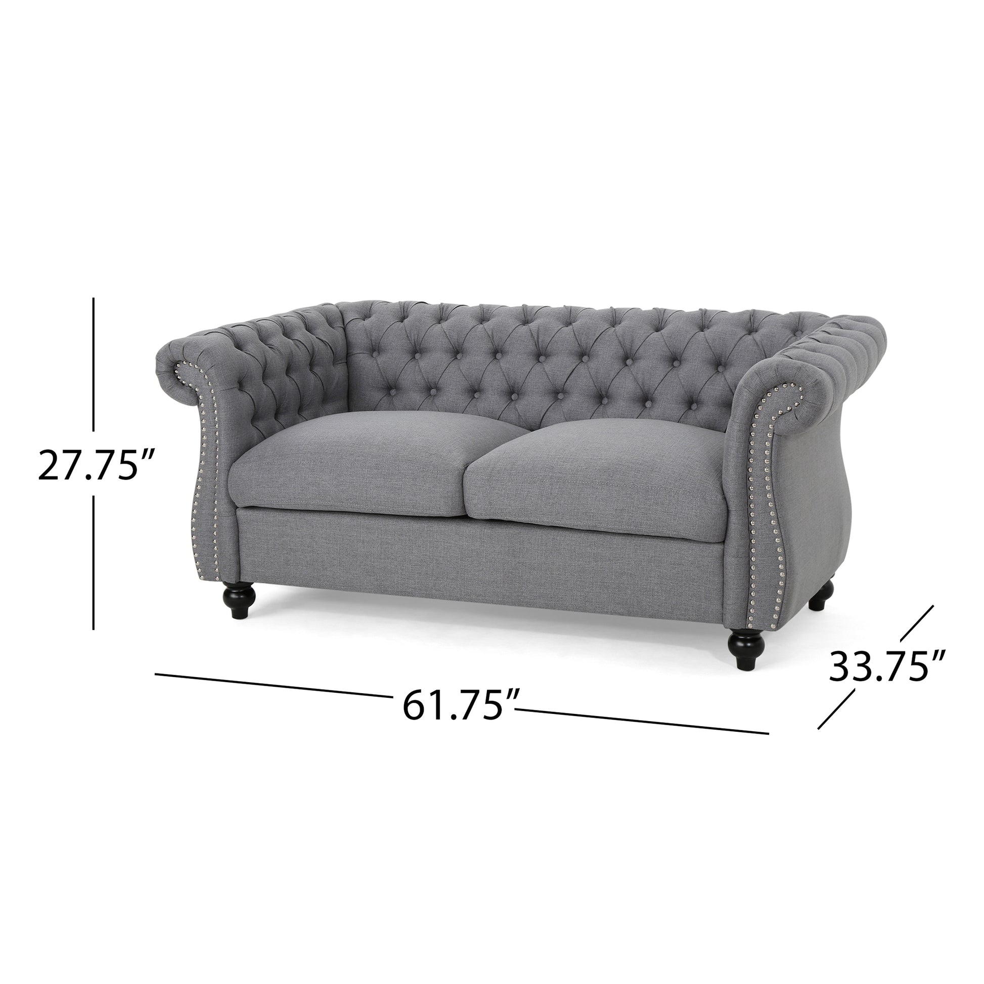 Seat Sofa Dark Grey Fabric