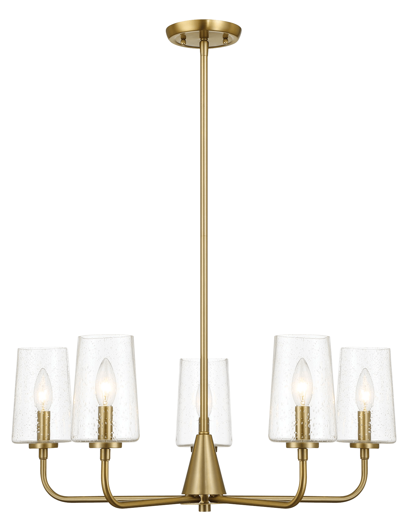 Dazzle Five Lights Chandelier With Clear Seeded Glass Satin Brass Antique Brass,Clear,Gold Brass,Glass