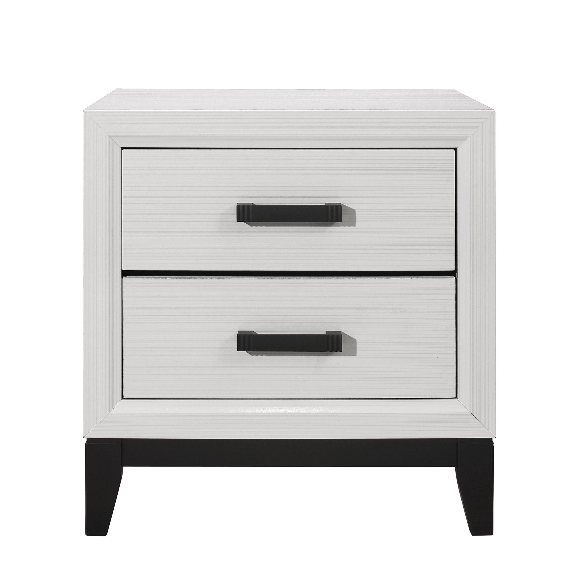 Mirage White Nightstand White Rubber Wood