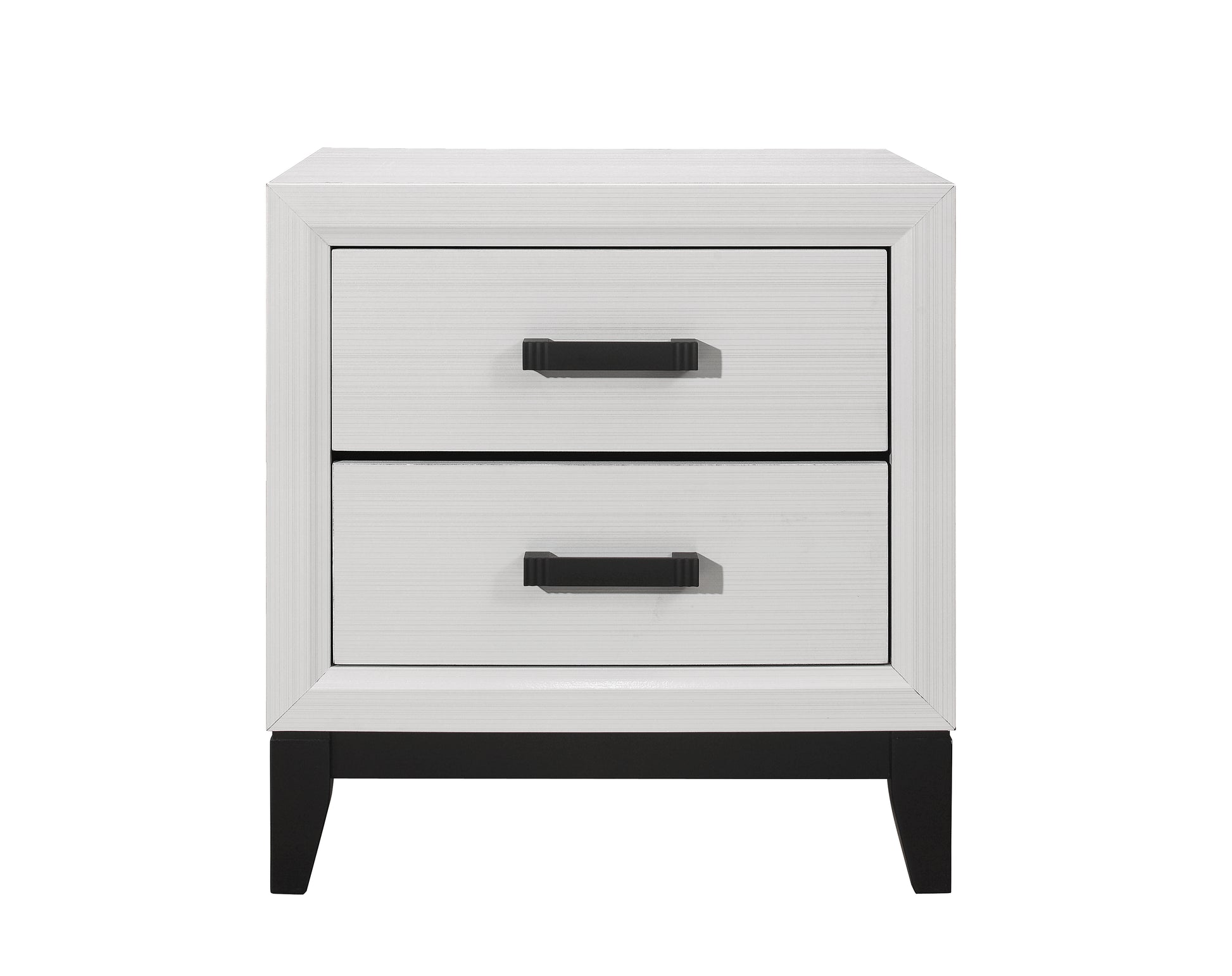 Mirage White Nightstand White Rubber Wood