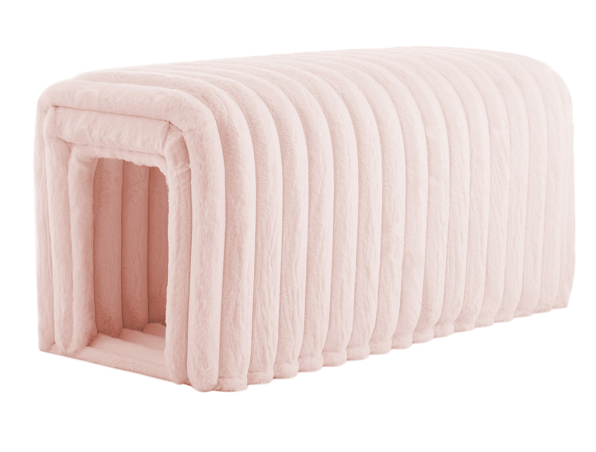 Ottoman Bench Storage Foot Rest For Couch Pet Supplies Corduroy Bench Cat'S Nest To Hide For The Living Room, Entryway And Bedroom,Pink Pink Corduroy
