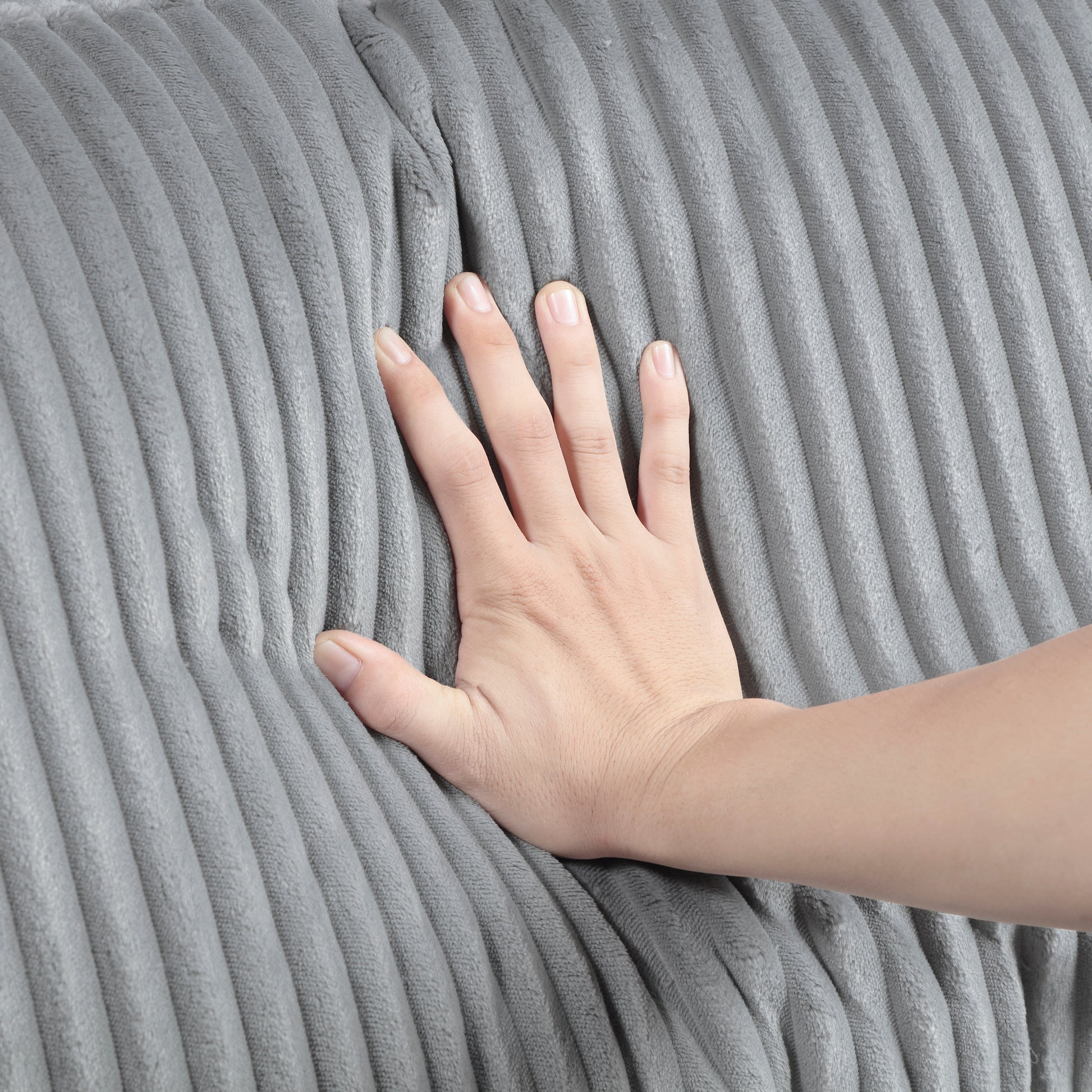 Living Room Furniture Armless Chair Gray Corduroy Upholstery 1Pc Armless Chair Soft Cushion Solid Wood Legs Gray Primary Living Space Contemporary,Modern Plywood,Solid Wood