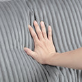 5Pc Modular Sectional Set Gray Corduroy Upholstery 2X Armless Chairs 3X Corner Seats Soft Pillows Living Room Furniture Gray Corduroy Wood Primary Living Space Contemporary,Modern Modular