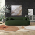 Andrew Dark Green Boucle Sofa Dark Green Primary Living Space Boucle 3 Seat