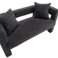 Coolmore Modern Chenille Loveseat Sofacomfy Upholstered 2 Seater Sofa, Small Loveseat Accent Couch For Living Bedroom Leisure Areas Carbon Black Carbon Black Primary Living Space Foam Chenille