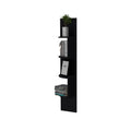 Rosebud Corner Floating Shelf: Modern Full Wall 4 Shelf Unit 4 Black Corner Vertical Primary Living Space Open Back Wood Contemporary,Modern Pine Particle Board Particle Board