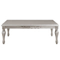 Platinum Coffee Table Silver Primary Living Space Rectangular Solid Wood Mdf
