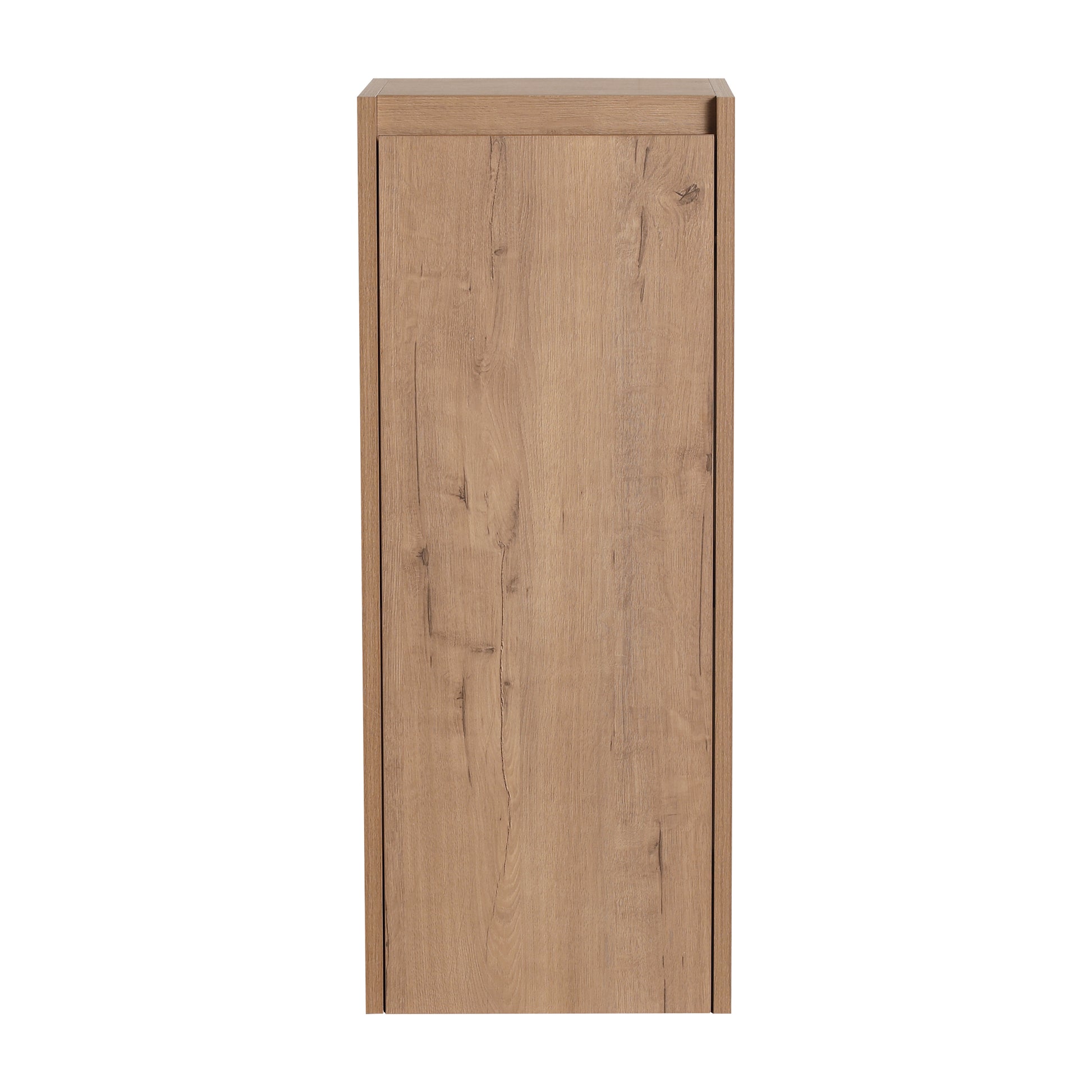 12" Bathroom Side Cabinet,Soft Close Doors,Float Mounting Design, Kd Packing Imitative Oak 1 Bathroom Wall Mounted Modern Plywood Plywood