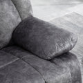 Homcom Swivel Rocker Recliner Chair For Living Room, Fabric Reclining Chair For Nursery, Rocking Chair With Footrest, Side Pockets, Charcoal Gray Charcoal Grey Polyester