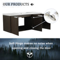 48 Inch Bathroom Cabinet With Resin Sink,Soft Close Doors,Float Mounting Design Silver Brown Stripe Bathroom Modern Plywood Plywood