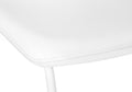 Office Chair, Bar Height, Standing, Computer Desk, Work, White Leather Look, White Metal, Contemporary, Modern White Foam Polyurethane