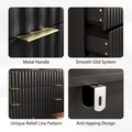 Black Modern 6 Drawers For Living Room For Hallway With Gold Handles Bedroom Chest Of Drawers Black Bedroom American Design,American Traditional,Antique,Classic,Modern Mdf