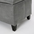 Glouster Storage Ottoman V2 Dark Grey Pu