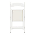 Upholstered Folding Chair,Space Saving, Easy To Carry, ,4Pcs,Beige Cushion White Shelf,Dining Room Beige White Wood